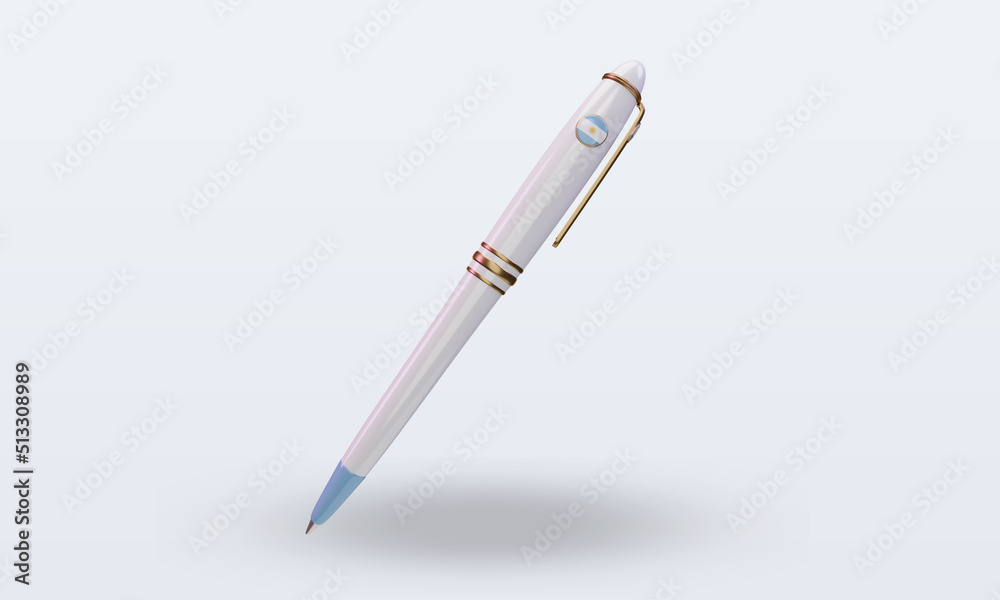 3d ballpoint Argentina flag rendering front view 3d ballpoint Argentina flag rendering front view