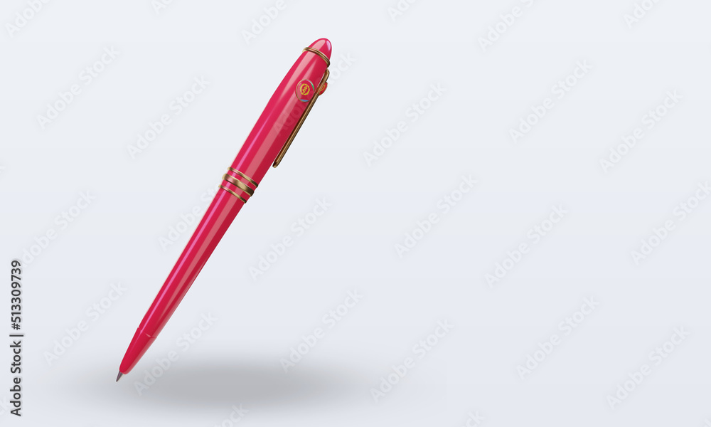 3d ballpoint Eritrea flag rendering left view 3d ballpoint Eritrea flag rendering left view