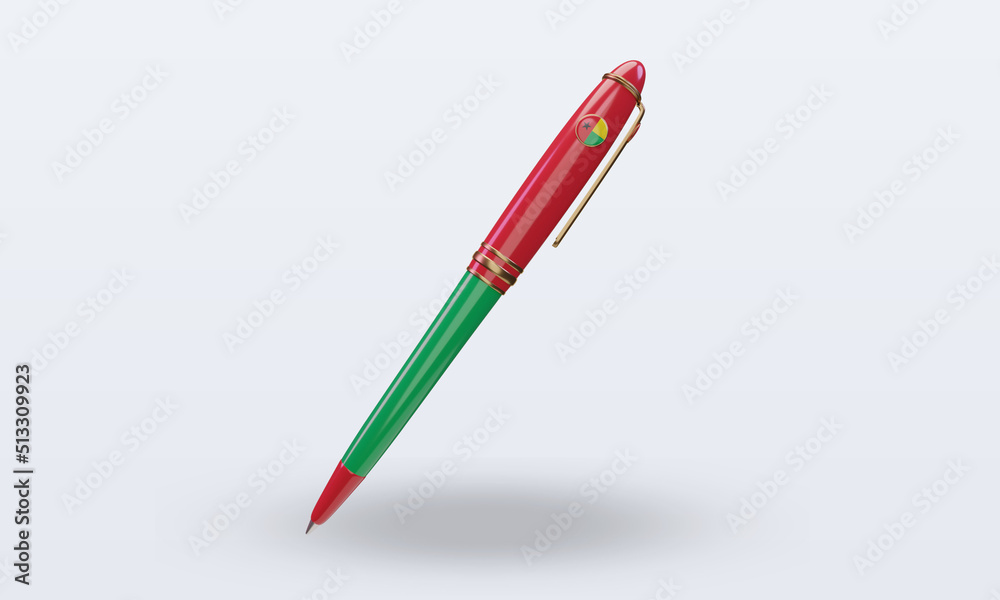 3d ballpoint Guinea flag rendering front view 3d ballpoint Guinea flag rendering front view