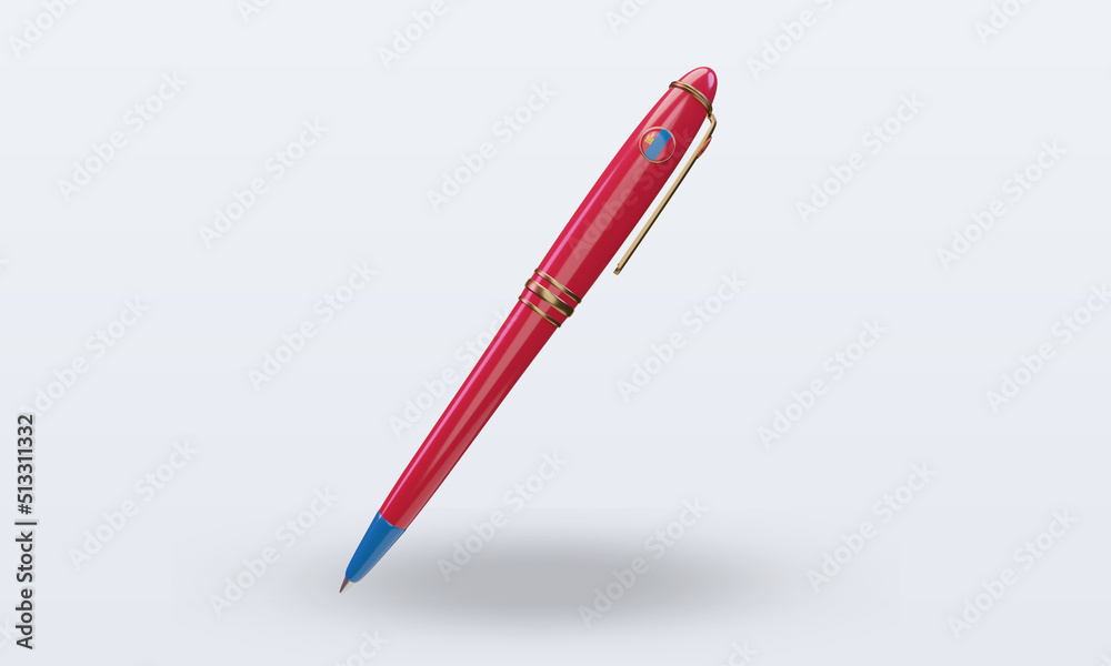 3d ballpoint Mongolia flag rendering front view
