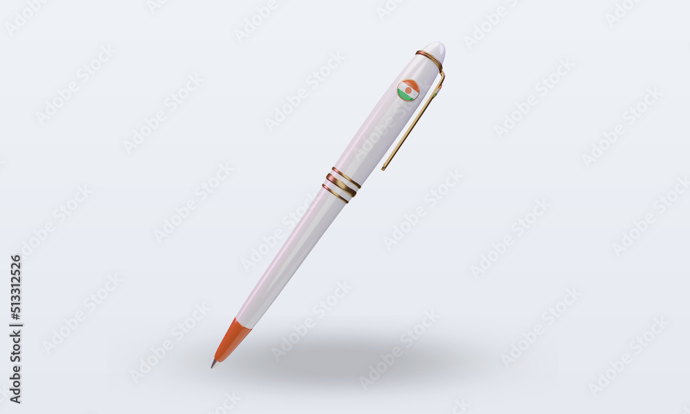 3d ballpoint Niger flag rendering front view 3d ballpoint Niger flag rendering front view