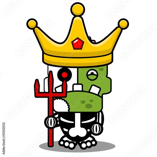 cartoon character costume vector illustration
zombie bone mascot king
