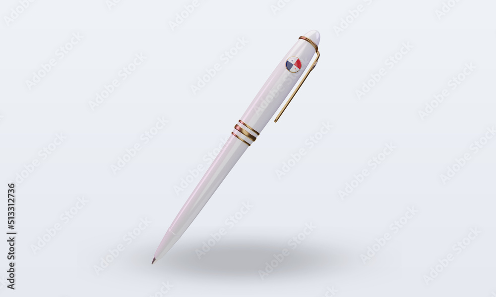 3d ballpoint Panama flag rendering front view