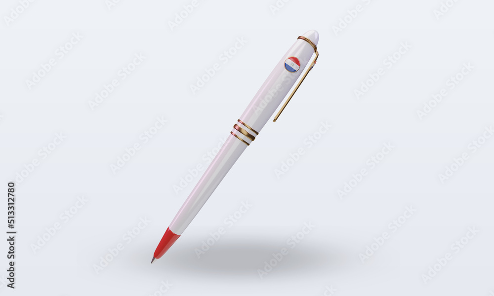 3d ballpoint Paraguay flag rendering front view 3d ballpoint Paraguay flag rendering front view