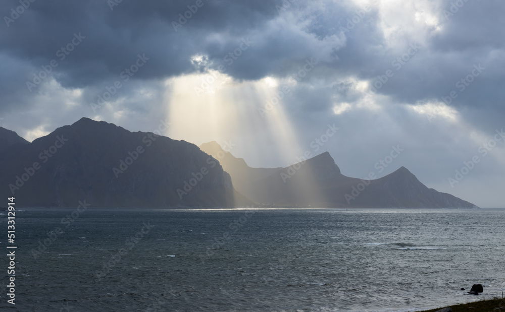 Regen auf den Lofoten in norwegen
