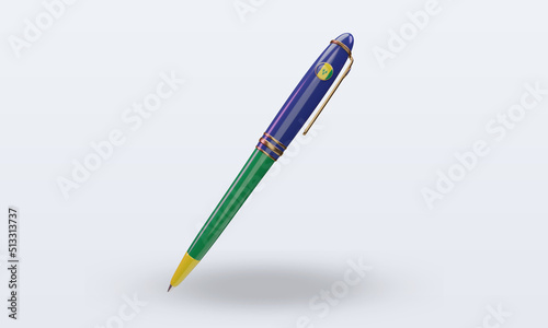 3d ballpoint St Vincent and the Grenadines flag rendering front view