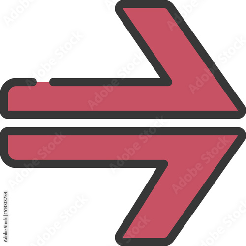 Split Right Arrow Icon