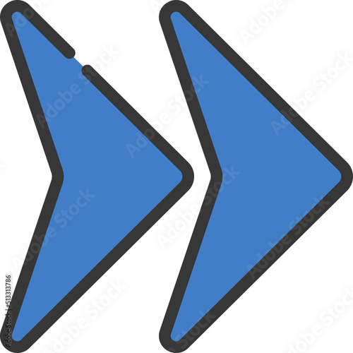 Double Triangle Arrows Icon