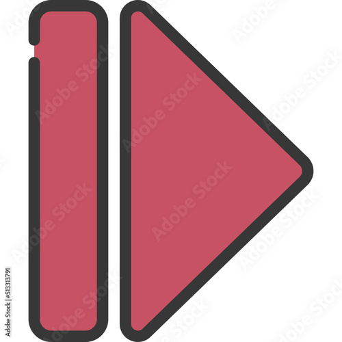 Line Triangle Arrow Icon