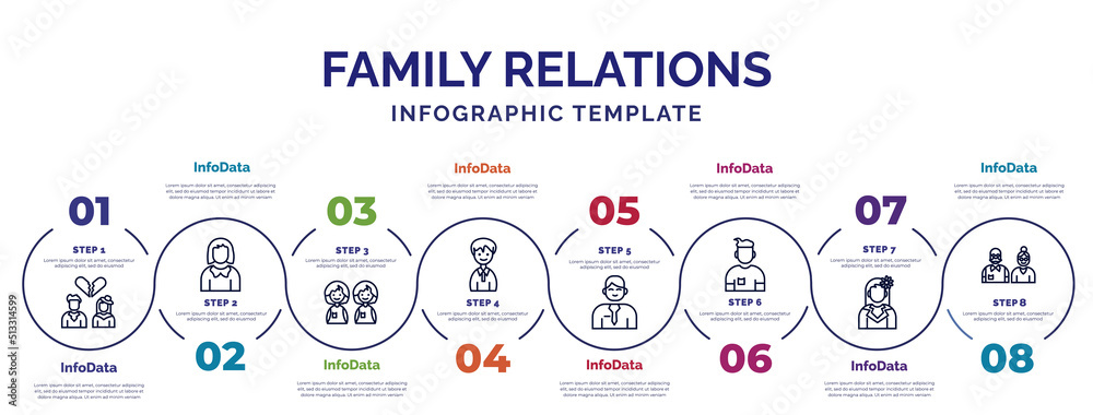 infographic template with icons and 8 options or steps. infographic for ...