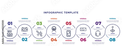 infographic template with icons and 8 options or steps. infographic for concept. included ,