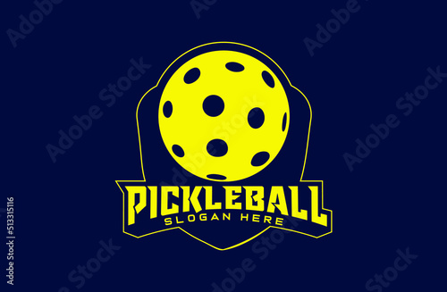 pickleball logo vector graphic for any business especially for sport team, club, community.