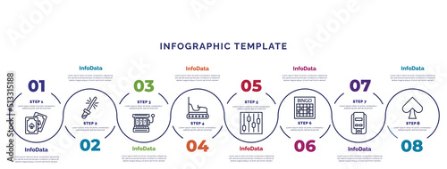 infographic template with icons and 8 options or steps. infographic for concept. included , photo