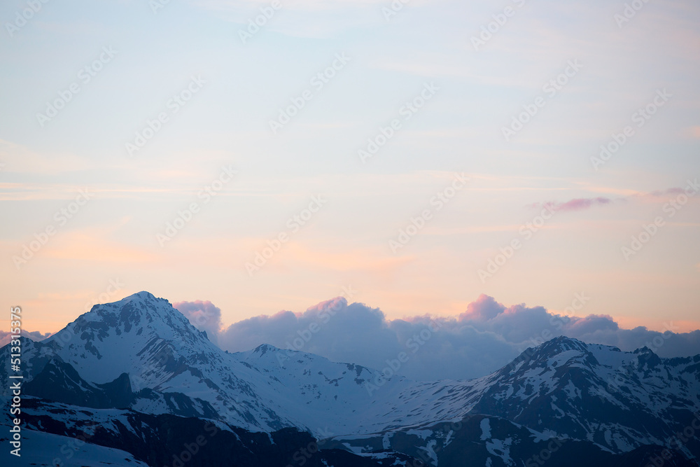 Vue depuis la station de ski de Val Thorens.