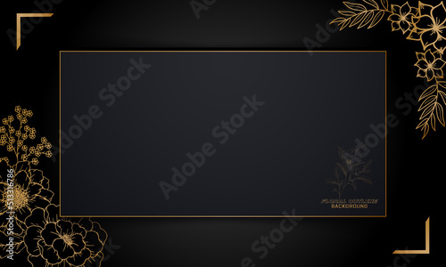 floral outline background