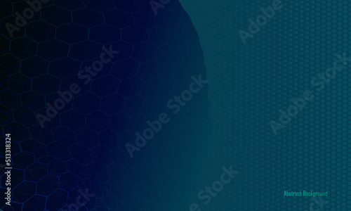 abstract blue gradient hexagon background photo