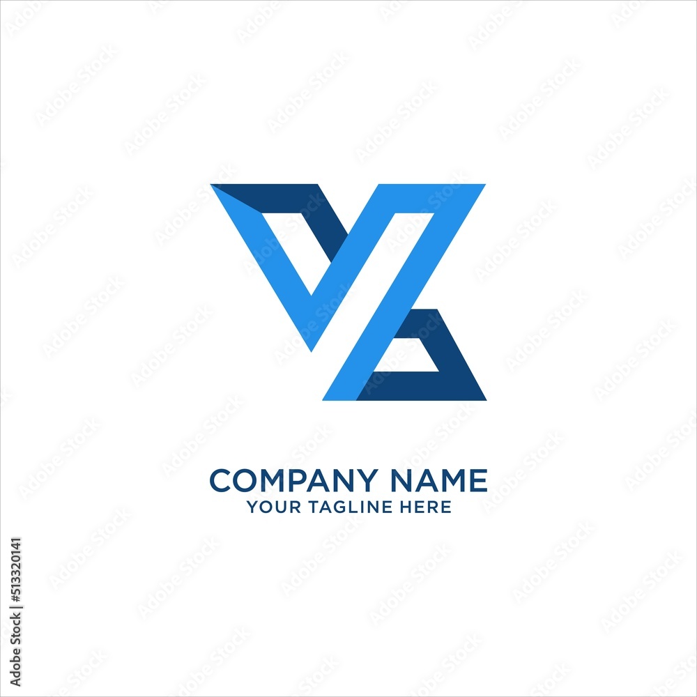 Initial Letter VL LV Linked Logo Design Stock Vector