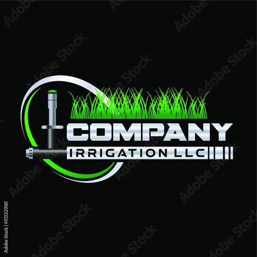 Sprinkler Irrigation Logo, Irrigation Logo Vector