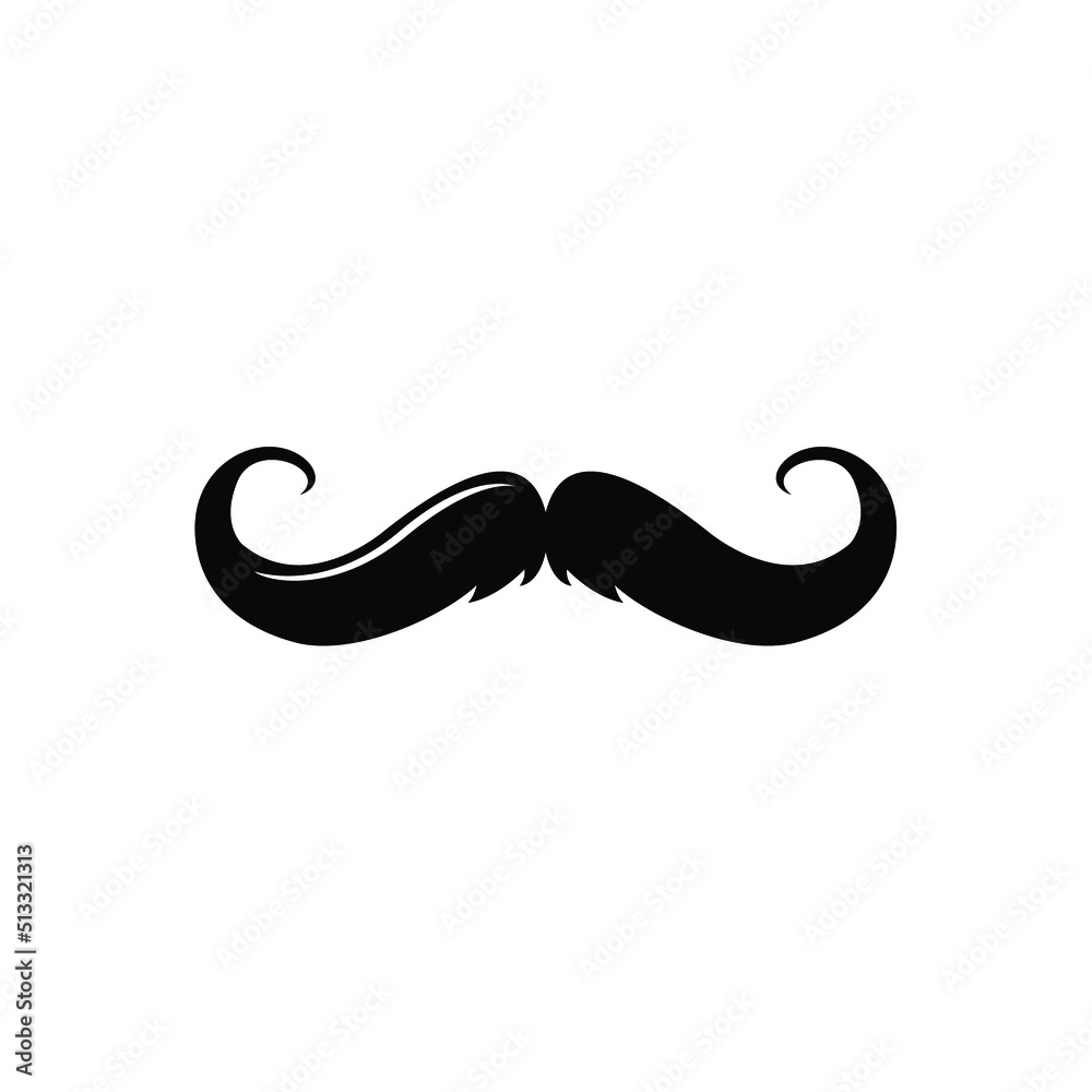 Moustache icon, vector sticker Moustache icon, vector sticker