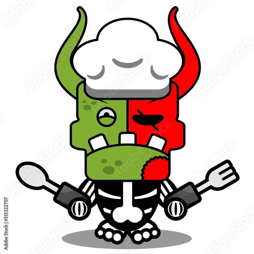 cartoon character costume vector illustration
chef cute zombie demon mascot