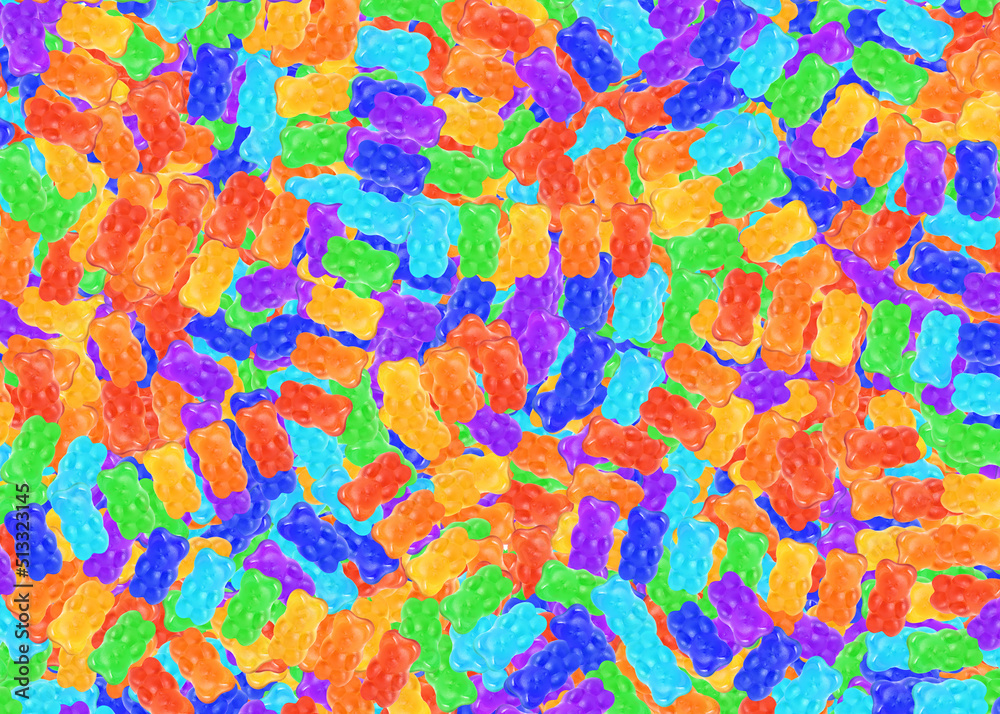 Colorful gummy bears abstract background Colorful gummy bears abstract background