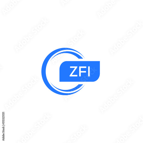 ZFI letter design for logo and icon.ZFI typography for technology, business and real estate brand.ZFI monogram logo.vector illustration. photo