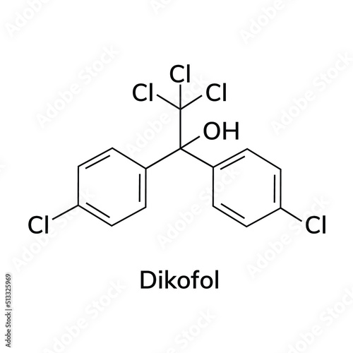 Structural chemical formula on white background