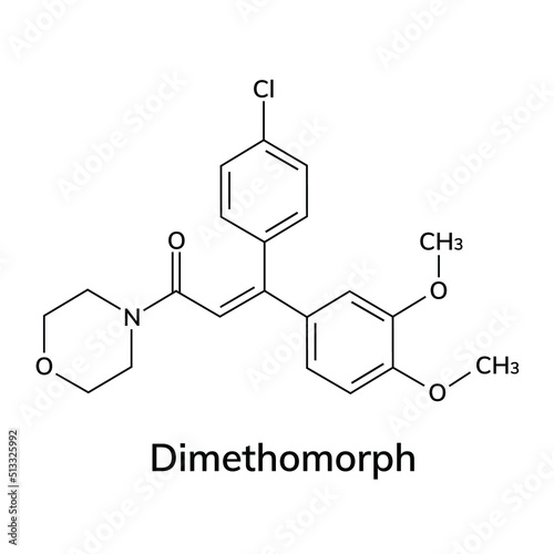 Structural chemical formula on white background