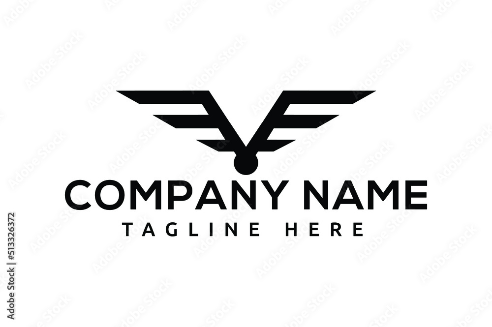 Initial E and eagle logo concept for business company