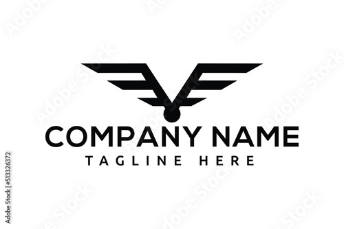 Initial E and eagle logo concept for business company