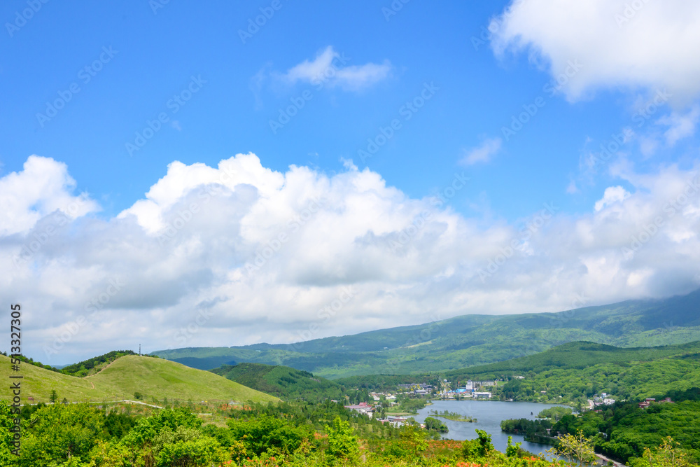 Obraz premium ビーナスラインから望む白樺湖