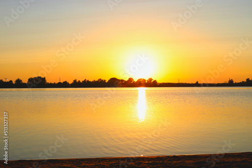 Sunset over Creve Coeur Lake in St. Louis Missouri