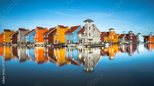 Wohnhäuser Reitdiephaven in Groningen, Niederlande