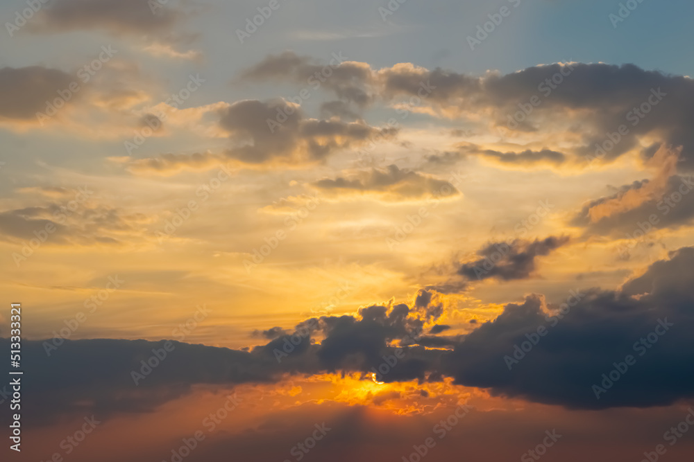 Fototapeta premium sunset in the clouds
