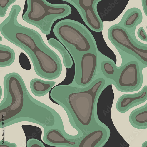 Camouflage seamless pattern modern. Abstract camo from water spots. Print on fabric on textiles. Vector