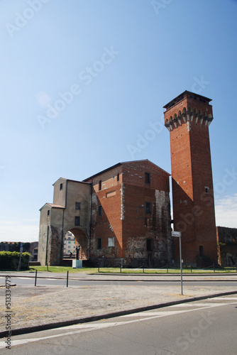 Torre Guelfa - an old tower, the part of Pisa Citadella, Italy