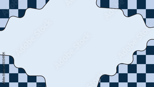aesthetic blue checkerboard, gingham pattern frame background illustration, perfect for wallpaper, backdrop, postcard for your design