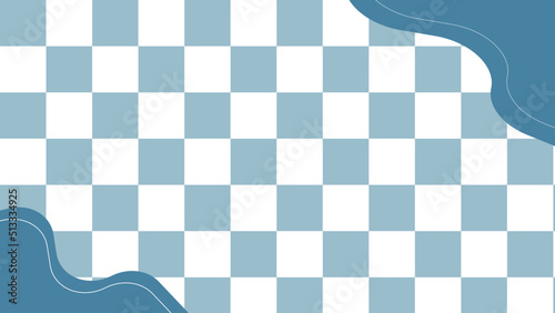 aesthetic blue checkerboard, gingham, plaid, checkers pattern frame background illustration, perfect for wallpaper, backdrop, postcard for your design