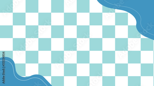aesthetic blue checkerboard, gingham, plaid, checkers pattern frame background illustration, perfect for wallpaper, backdrop, postcard for your design