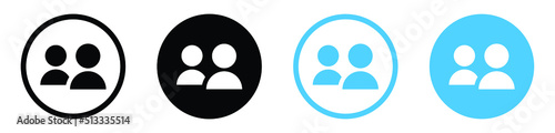 Group of people icon, squad icon - team user icon. two person symbol, group, Friends, people, users icon	