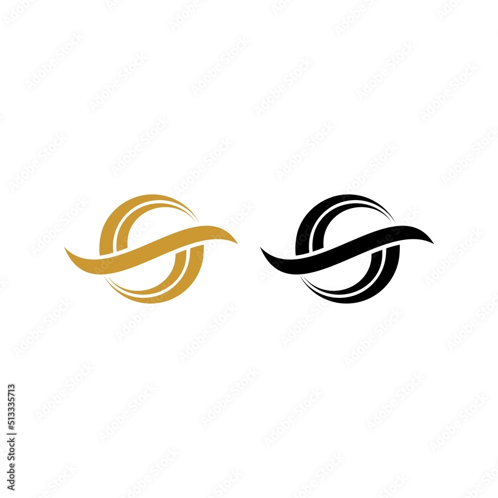 Fototapeta premium logo curve creative template technology logo vector