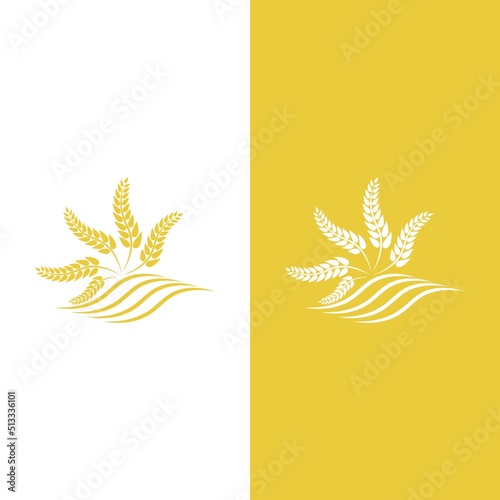 Wheat logo vector icon illustration