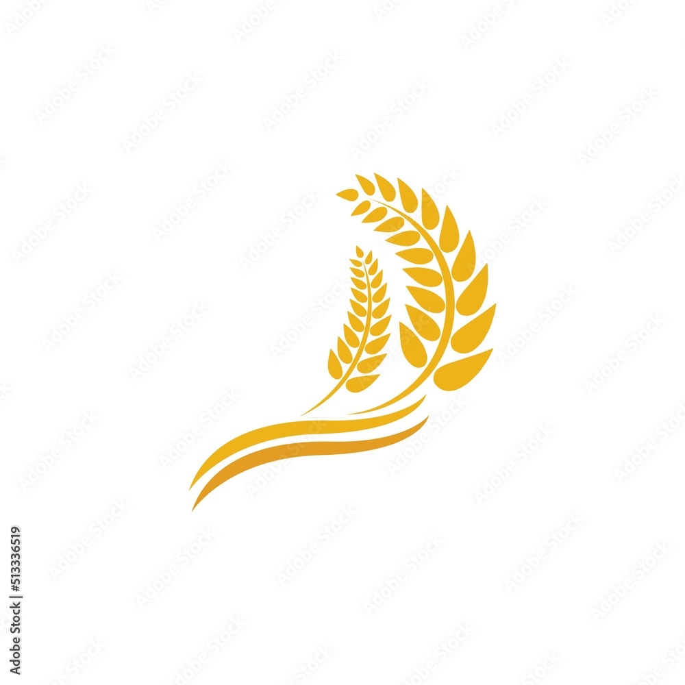 Wheat logo vector icon illustration