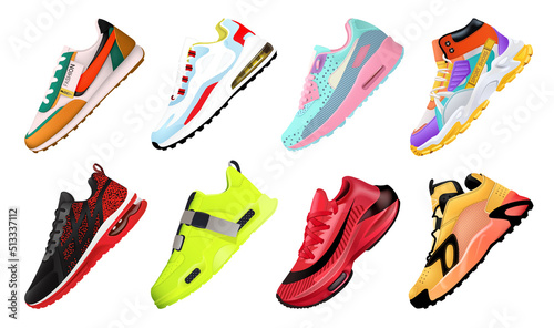 New Fitness sneakers set, fashion shoes for training running shoe. Sport shoes set