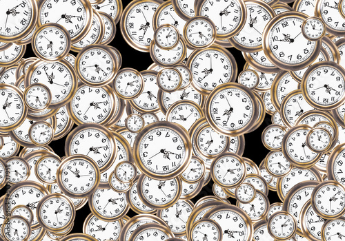 Abstract background made from pocket watches