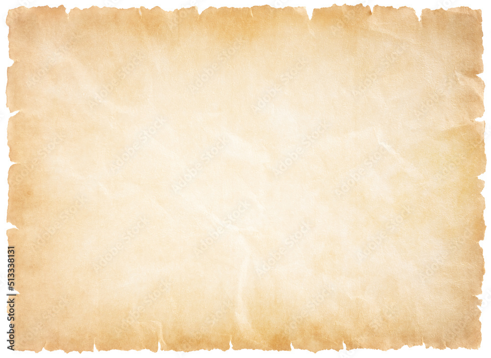 Premium Vector  Vector old parchment paper sheet vintage aged or texture  isolated on white background