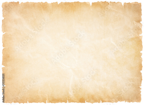 Premium Vector  Old parchment paper sheet vintage aged or texture isolated  on white background.