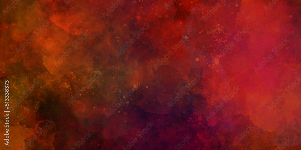 Red watercolor ombre leaks and splashes texture on red watercolor paper background, watercolor dark red black nebula universe. watercolor hand drawn illustration. red watercolor ombre leaks. Red watercolor ombre leaks and splashes texture on red watercolor paper background, watercolor dark red black nebula universe. watercolor hand drawn illustration. red watercolor ombre leaks.