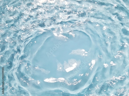 Splash cosmetic water moisturizer micellar water toner or emulsion blue abstract background