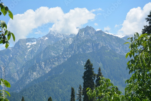 landscape with blue sky
